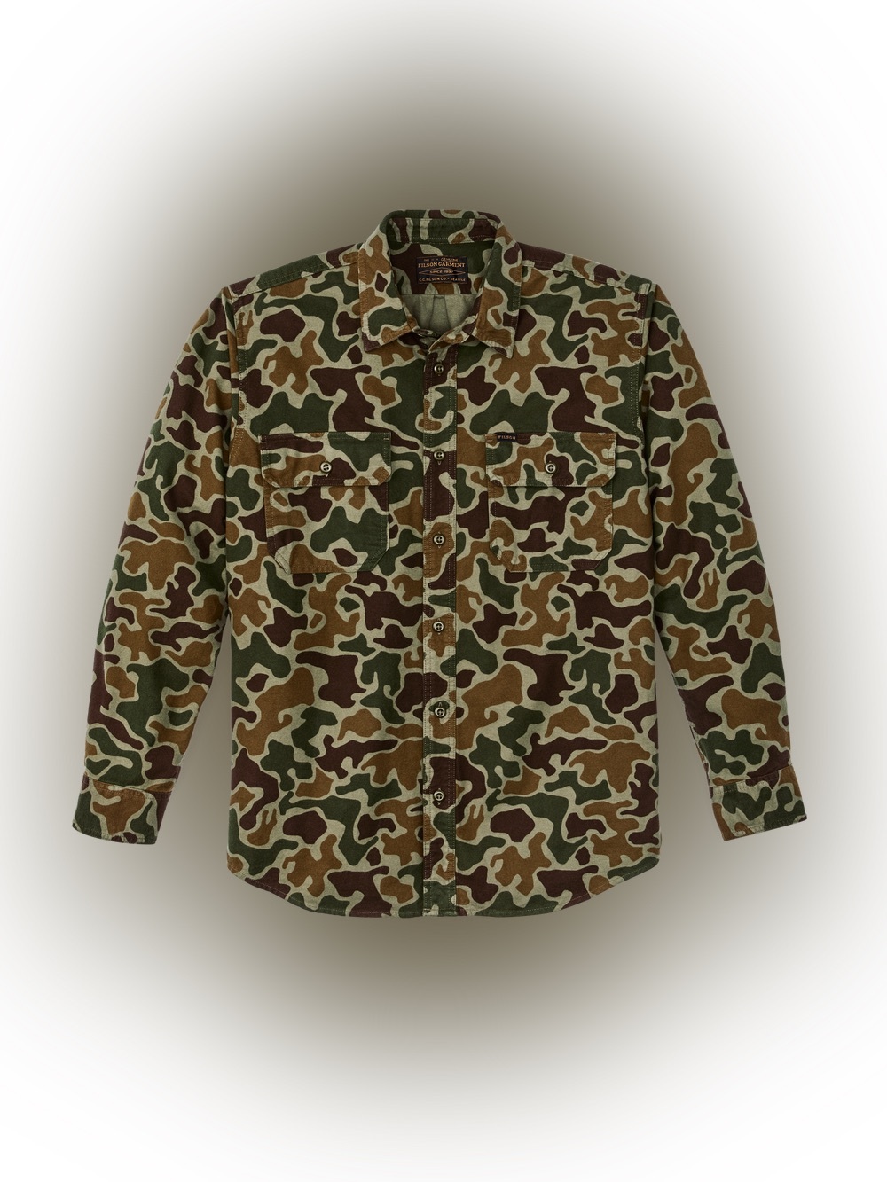 Filson Field Flannel Shirt Frog Camo Size Medium